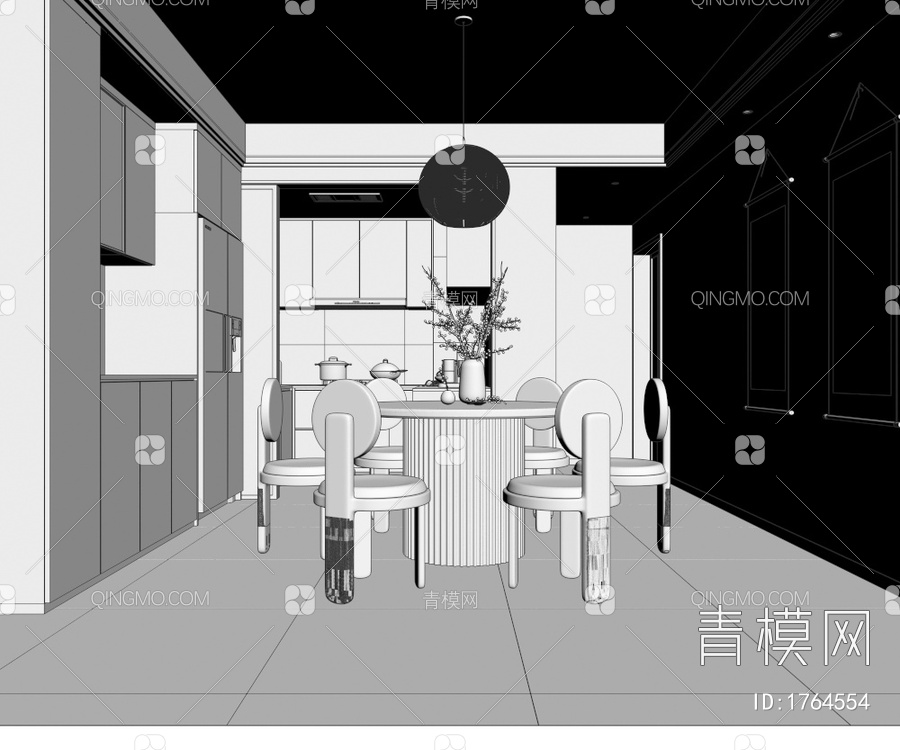 家居客餐厅3D模型下载【ID:1764554】
