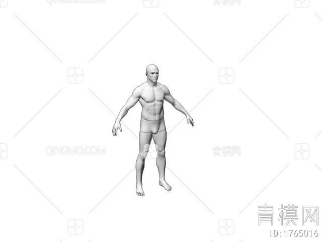 男性模特3D模型下载【ID:1765016】