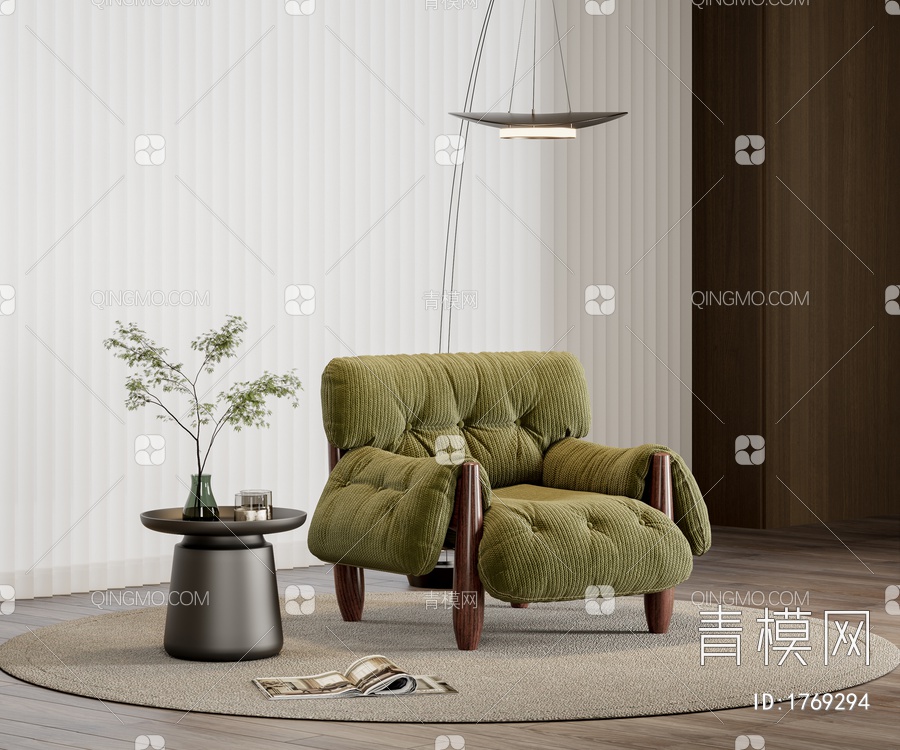 Minotti 米洛提 单人沙发3D模型下载【ID:1769294】