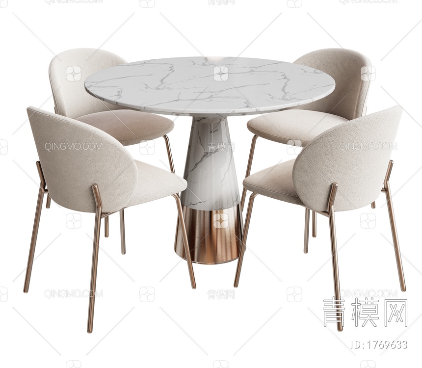 休闲桌椅组合3D模型下载【ID:1769633】
