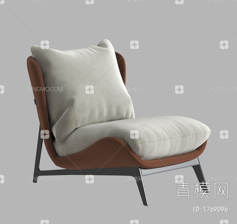 单人沙发 懒人沙发 休闲沙发 布艺沙发 休闲躺椅 休闲椅3D模型下载【ID:1769096】
