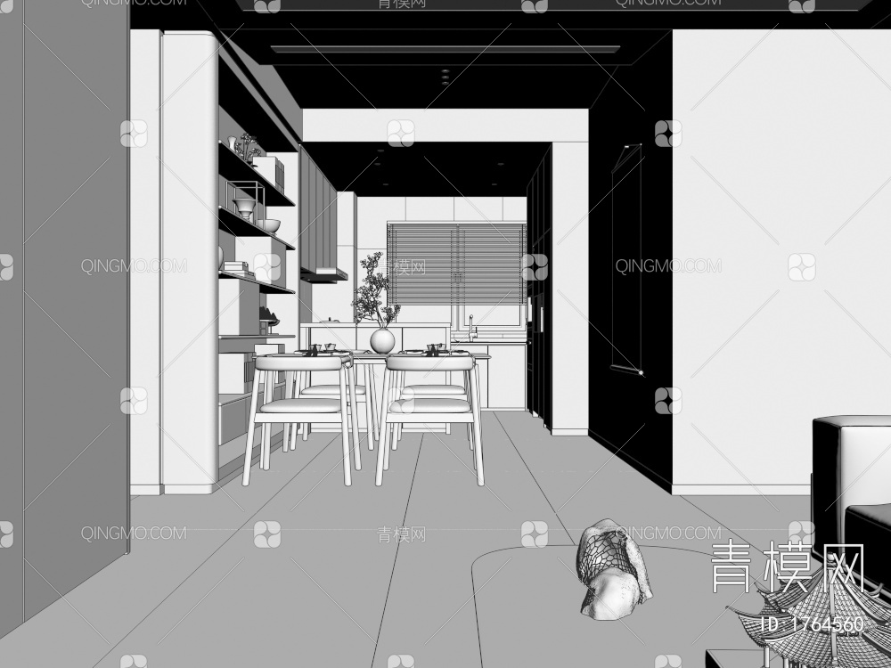 家居客餐厅3D模型下载【ID:1764560】