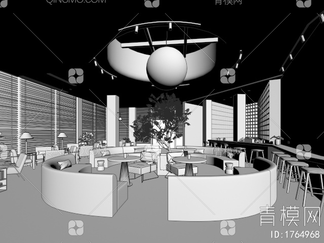 咖啡厅3D模型下载【ID:1764968】