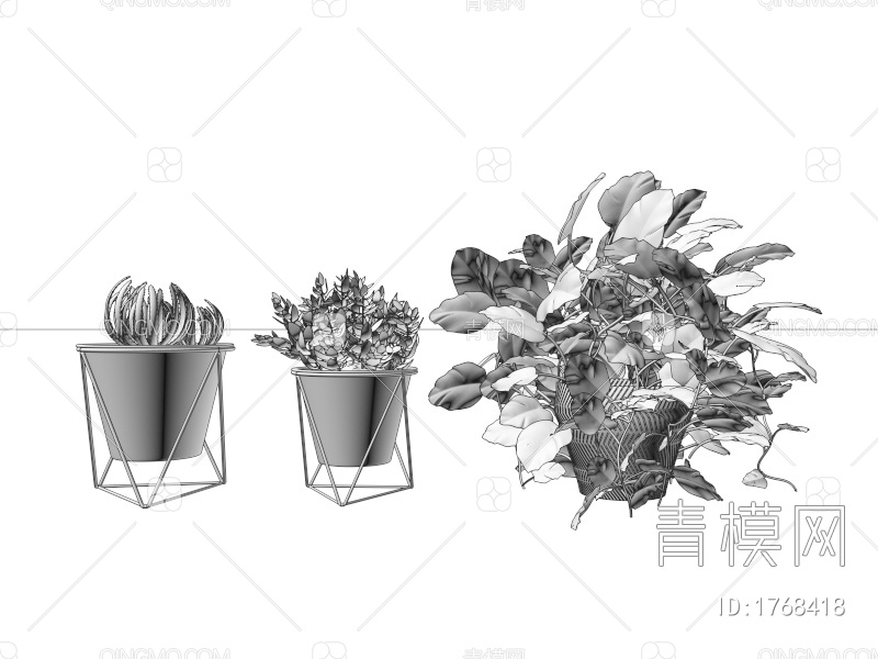植物 花卉 盆栽 花盆 花3D模型下载【ID:1768418】