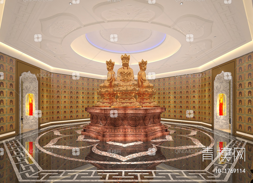 寺庙佛堂3D模型下载【ID:1769114】