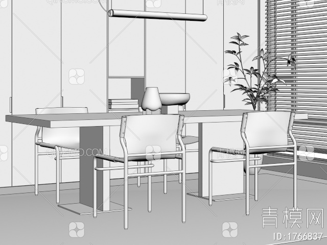 Cassina餐桌椅3D模型下载【ID:1766837】
