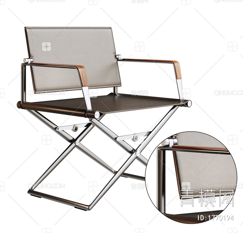 休闲椅    户外休闲椅  折叠椅3D模型下载【ID:1770194】