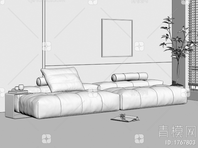 BAXTER多人沙发3D模型下载【ID:1767803】