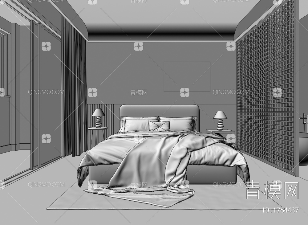 卧室3D模型下载【ID:1764437】