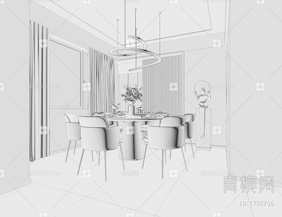 家居餐厅3D模型下载【ID:1768766】
