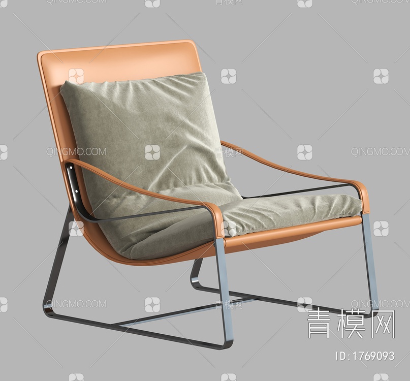单人沙发 懒人沙发 休闲沙发 布艺沙发 休闲躺椅 休闲椅3D模型下载【ID:1769093】