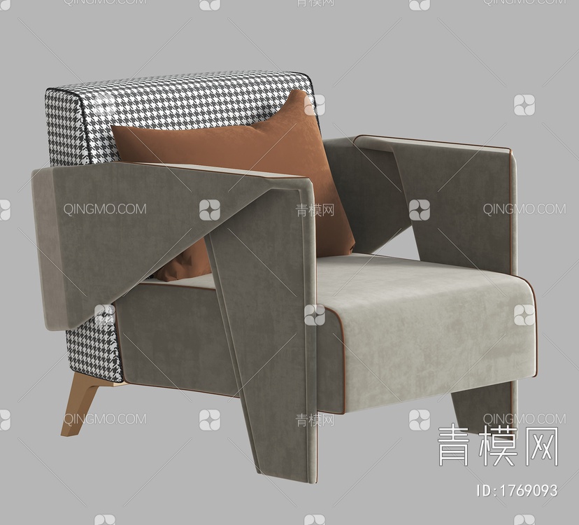 单人沙发 懒人沙发 休闲沙发 布艺沙发 休闲躺椅 休闲椅3D模型下载【ID:1769093】
