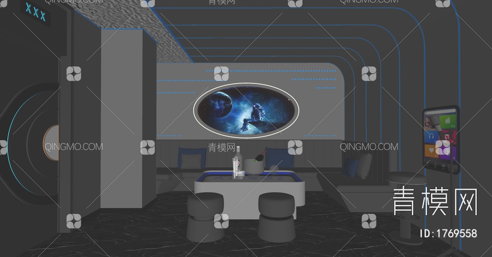 ktv包间 酒吧SU模型下载【ID:1769558】