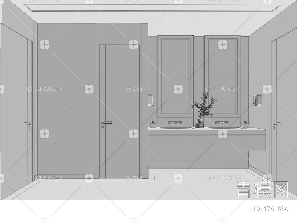 公共卫生间3D模型下载【ID:1761086】