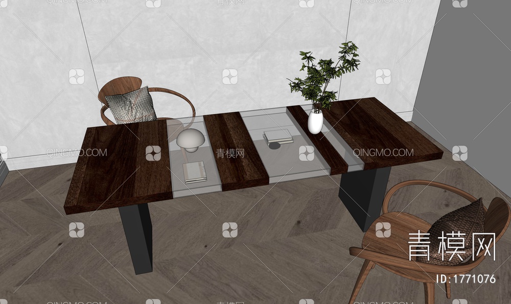 餐桌椅SU模型下载【ID:1771076】