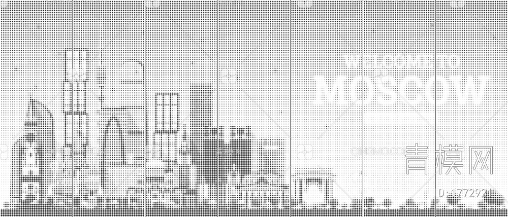 建筑剪影 城市剪影 穿孔铝板贴图贴图下载【ID:1772921】