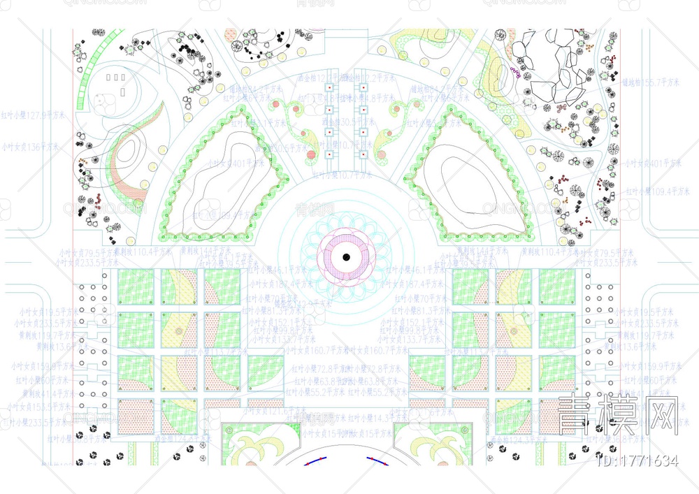 城市景区植物园绿化规划图【ID:1771634】