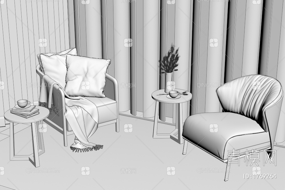 休闲沙发3D模型下载【ID:1769264】