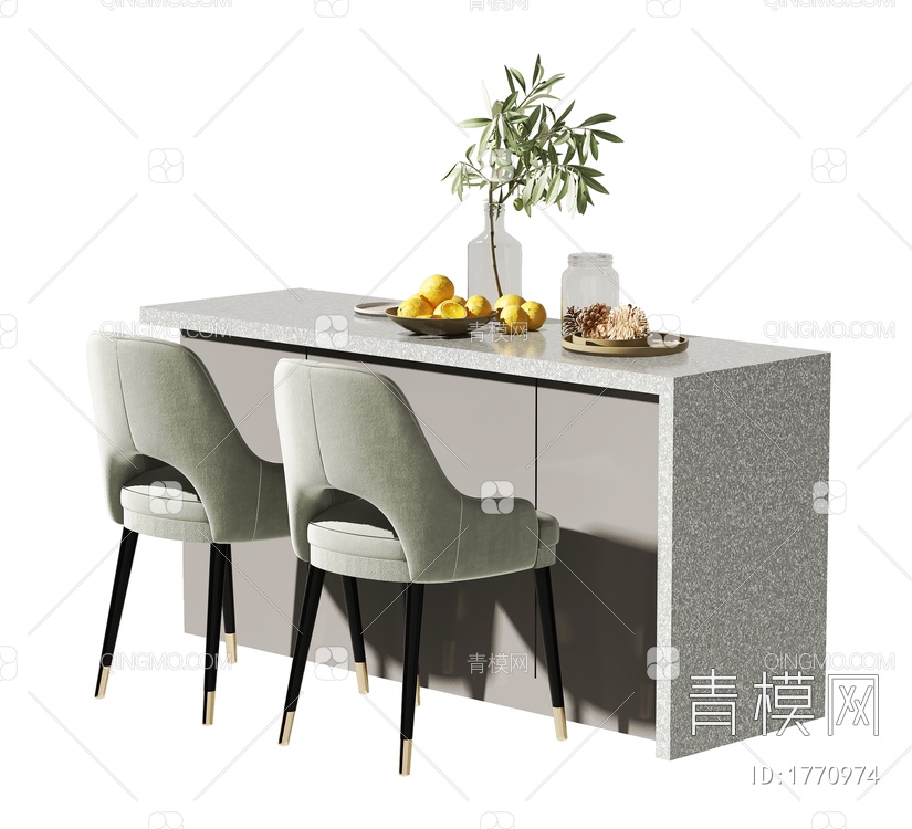餐桌椅组合3D模型下载【ID:1770974】