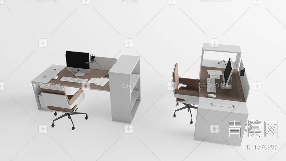 办公桌椅3D模型下载【ID:1770995】