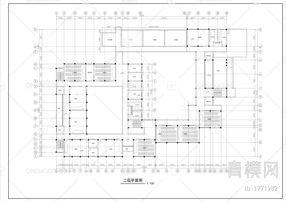 中学教学楼建筑图【ID:1771982】