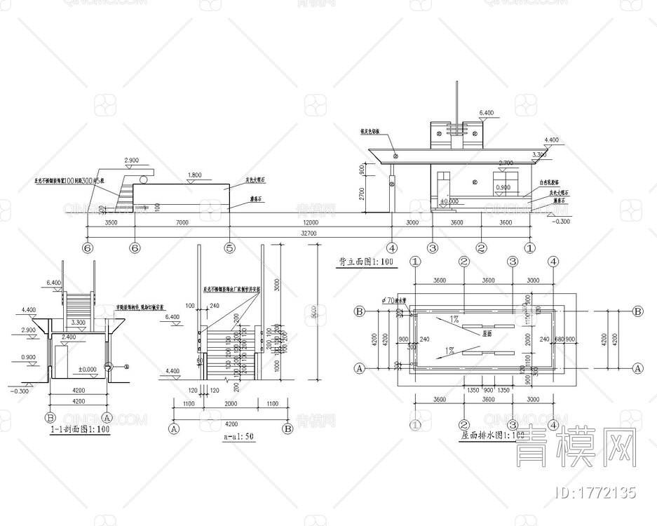 砖混结构小门卫建筑结构图【ID:1772135】