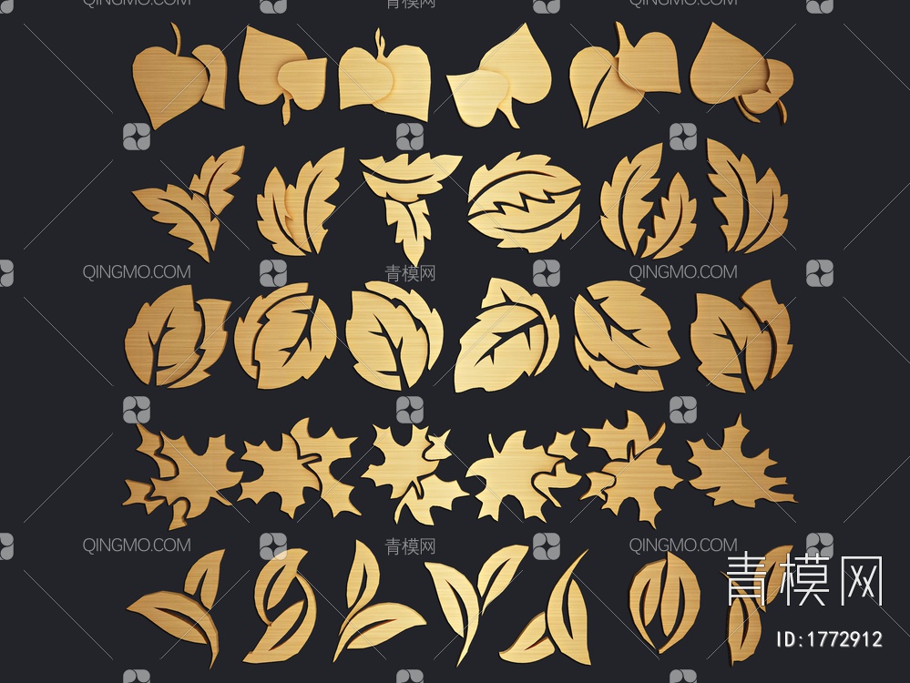 枫叶，落叶，叶子，树叶，剪影，红枫，SU模型下载【ID:1772912】
