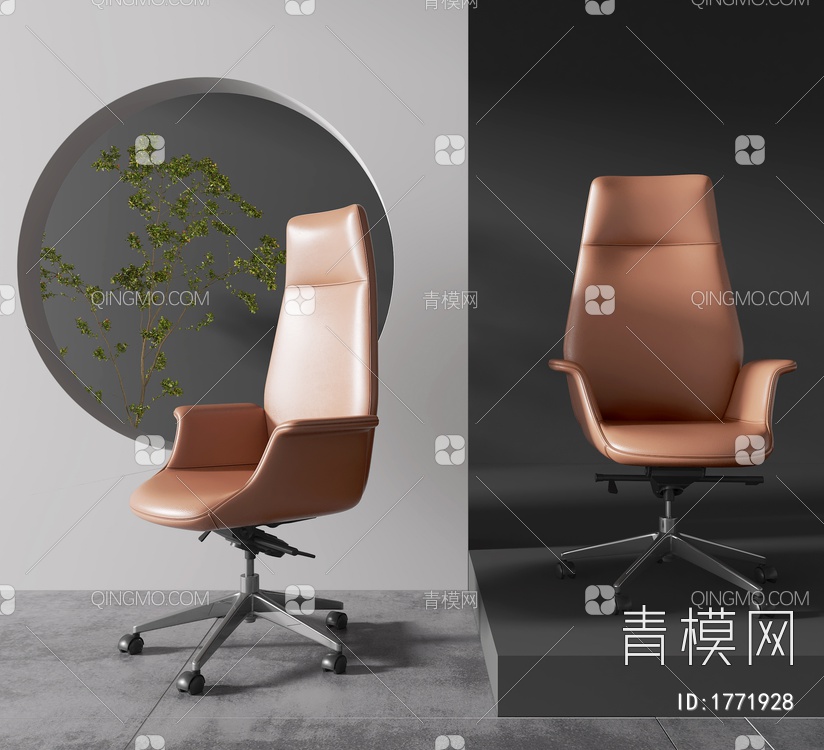 办公椅 会议椅3D模型下载【ID:1771928】