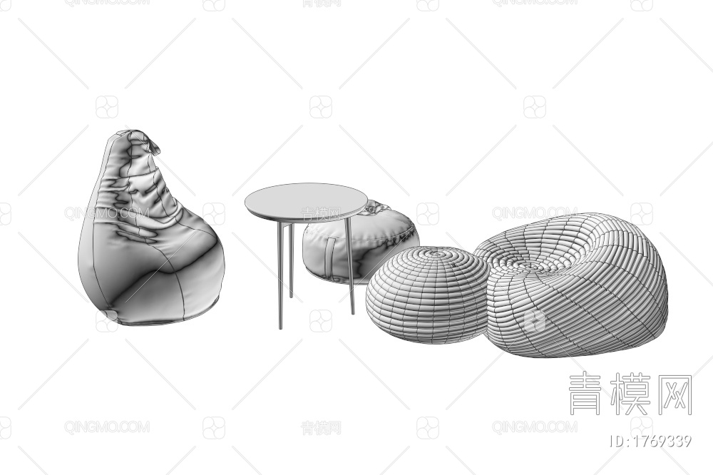 休闲沙发 懒人沙发3D模型下载【ID:1769339】