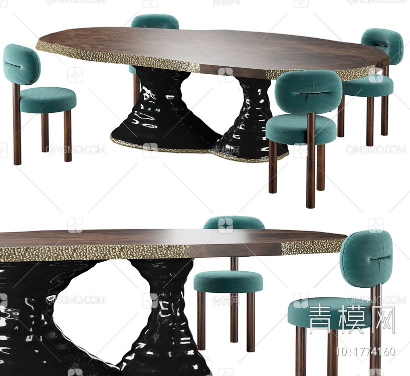 餐桌椅3D模型下载【ID:1774160】