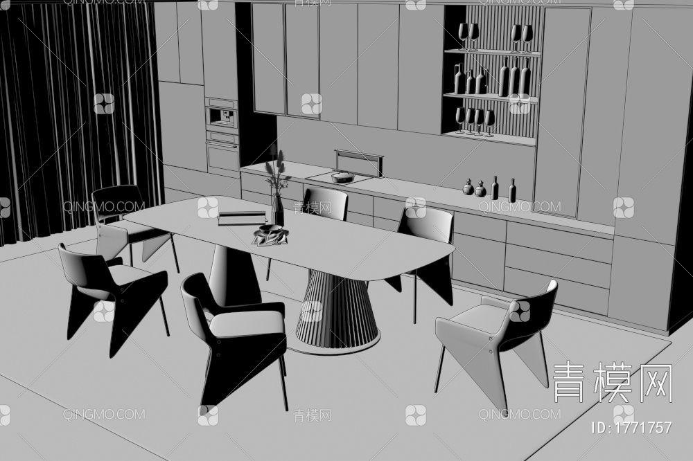 餐厅3D模型下载【ID:1771757】