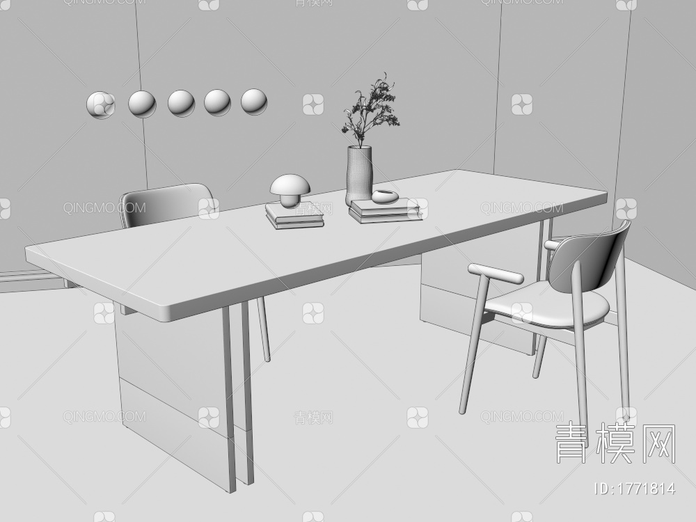 餐桌椅3D模型下载【ID:1771814】