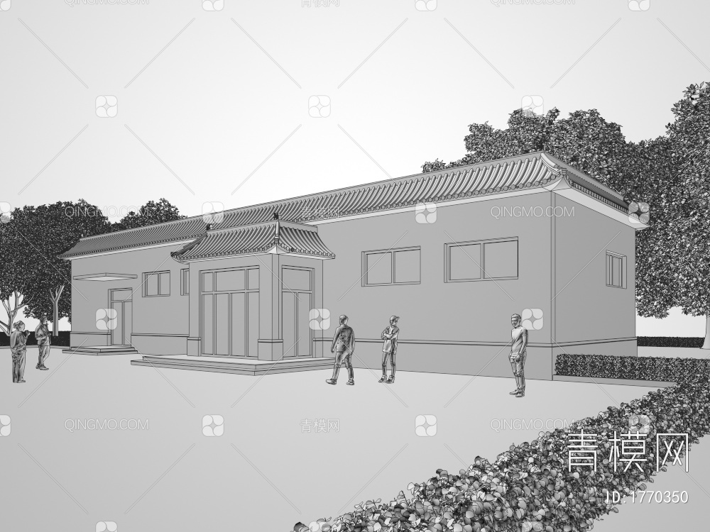 澡堂、食堂、活动中心3D模型下载【ID:1770350】