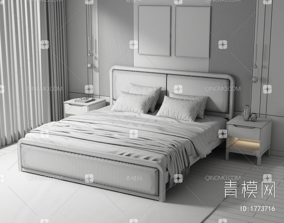 家居卧室3D模型下载【ID:1773716】