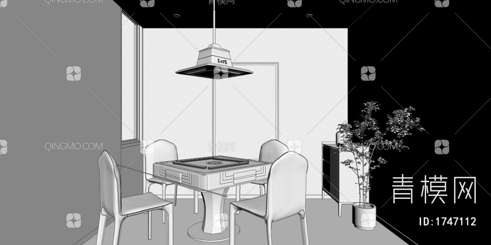 茶室 棋牌室 厨房3D模型下载【ID:1747112】