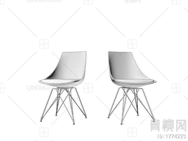 休闲椅 单椅 办公椅3D模型下载【ID:1774223】