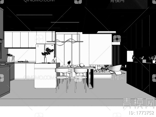客餐厅3D模型下载【ID:1773752】