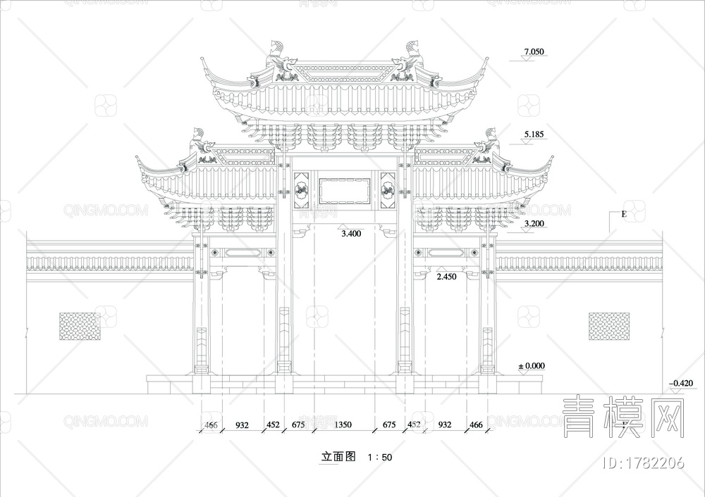 牌楼详图【ID:1782206】