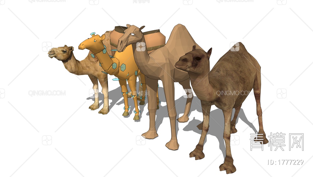 骆驼动物SU模型下载【ID:1777229】