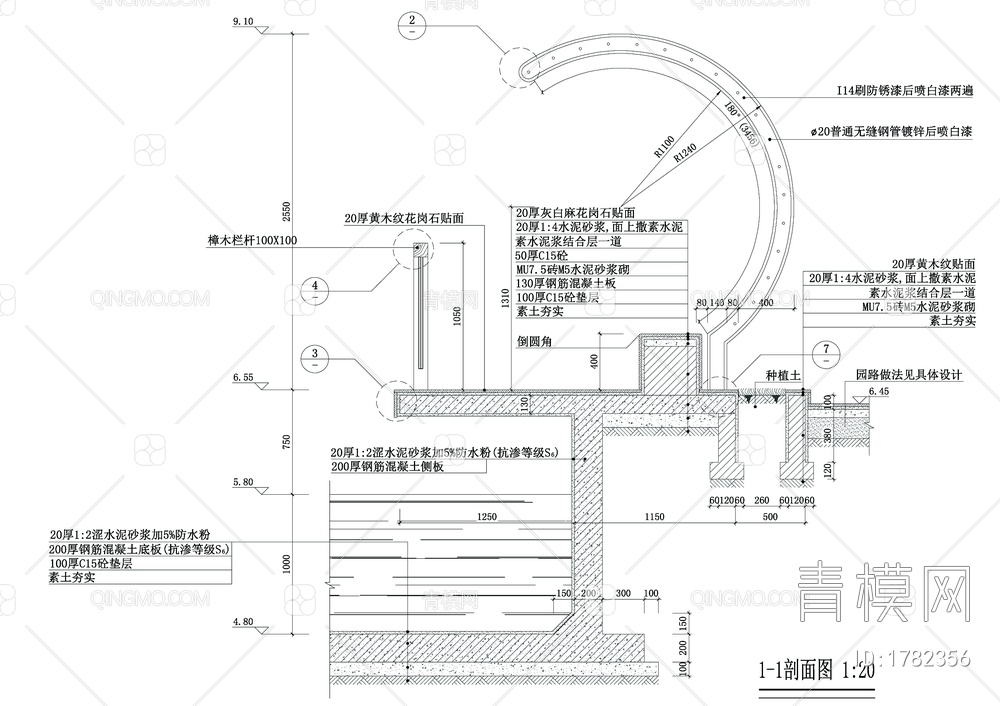 景观亭详图【ID:1782356】