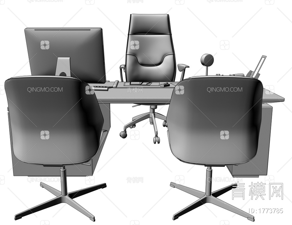办公桌椅组合3D模型下载【ID:1773785】