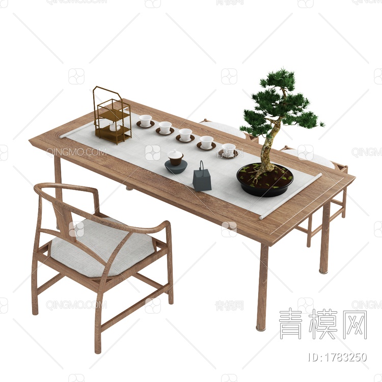 茶艺茶几 茶桌椅3D模型下载【ID:1783250】