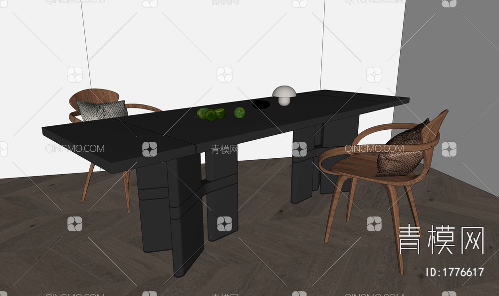 餐桌椅SU模型下载【ID:1776617】