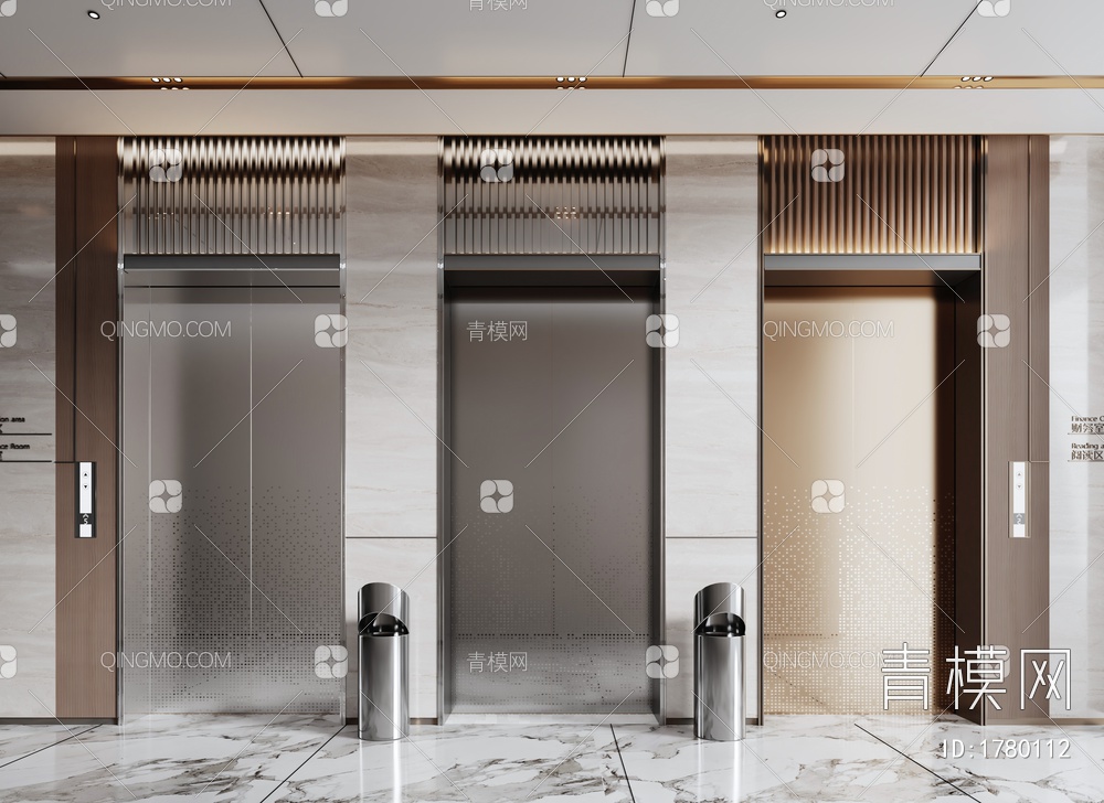 电梯  通顶电梯  电梯门3D模型下载【ID:1780112】