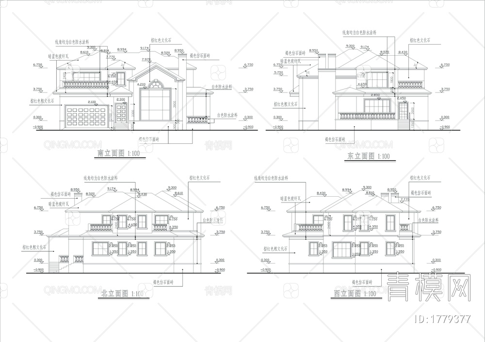别墅设计图纸房屋CAD图纸【ID:1779377】