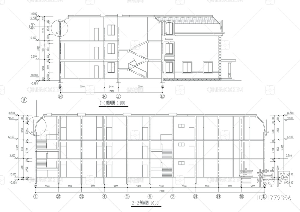 员工宿舍建施【ID:1779356】