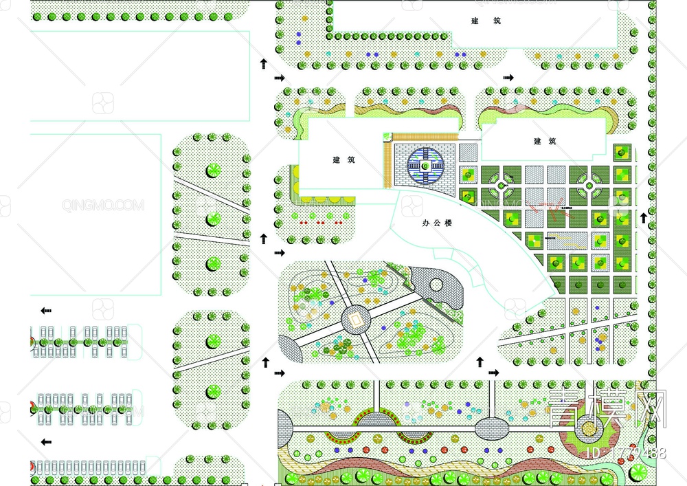 厂区景观绿化cad规划设计图【ID:1779488】