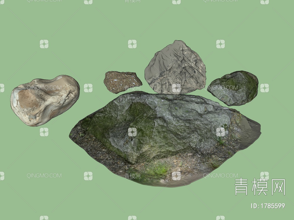 自然界产物 石头SU模型下载【ID:1785599】