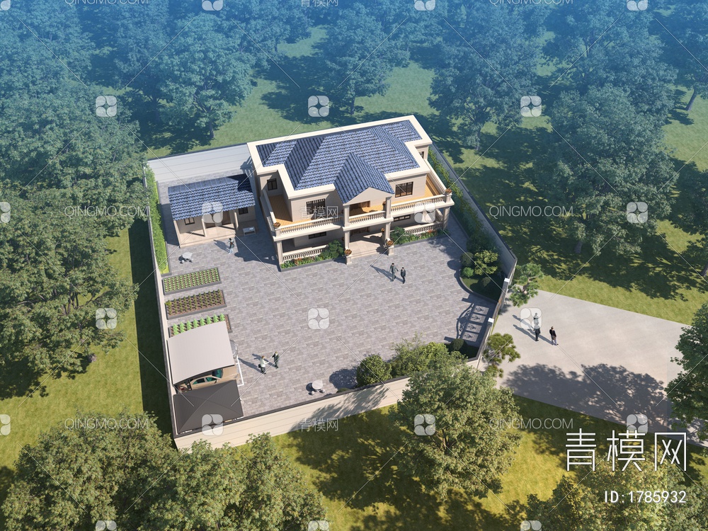 新农村庭院3D模型下载【ID:1785932】