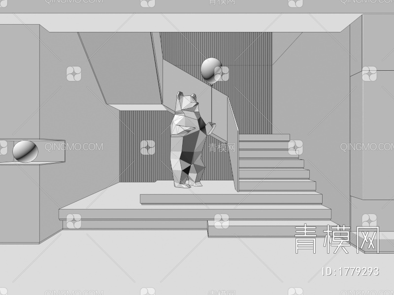 楼梯间3D模型下载【ID:1779293】